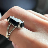 Black Onyx Coffin Ring