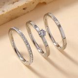 Classic Zircon Ring Stack Set