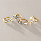 Geometric CZ Zircon Open Ring