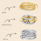 Cubic Zirconia Multilayer Connecting Ring