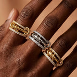 Cubic Zirconia Multilayer Connecting Ring