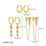 Cartilage Piercing Earring Set (3 Pairs)