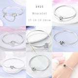 Sterling Silver Zirconia Charm Bracelet