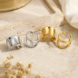 Gold Double-Row Ear Cuff Set