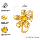 Citrine Flower Ring