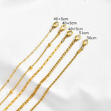 Layered Curb & Rope Chain Necklace