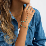 Turquoise Double-Layer Link Bracelet