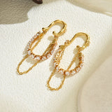 CZ Zircon Tassel Chain Ear Clip