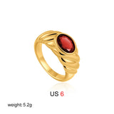 Oval Zircon Stackable Ring