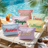 Personalized Seersucker Makeup & Travel Pouch
