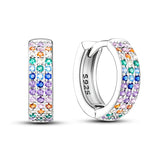 Sterling Silver Charm Hoop Earrings