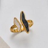 Wave Drip Glaze Open Ring
