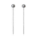 Black Tassel Drop Earrings