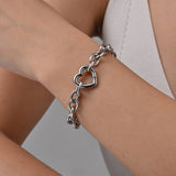Heart Clasp Curb Chain Choker