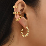 Beaded Circle Hoop Earrings