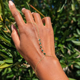 Zircon Beaded Hand Chain Bracelet