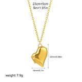 Glossy Heart Pendant Necklace