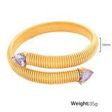 Punk Thick Gold Elastic Cuff