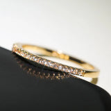 925 Silver CZ Thin Band Ring