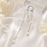 Butterfly & Pearl Tassel Ear Cuff