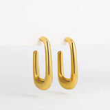 Chunky U-Shape Hoop Earrings