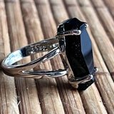 Black Onyx Coffin Ring