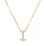 Zircon Letter Choker Necklace