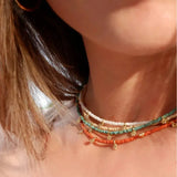 Seed Bead Flower Choker