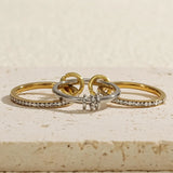 Gold Linked Stackable CZ Ring