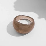 Colorful Acrylic Resin Ring Set