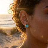 Bohemia Turquoise Small Stud Earrings