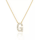 Zircon Letter Choker Necklace