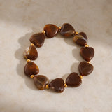 Multicolour Heart Resin Beaded Bracelet