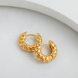 Enamel Circle Huggie Earrings