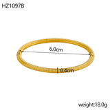 Gold Hollow Bangle Bracelet