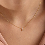 Zircon Letter Choker Necklace