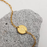 Zodiac Coin Charm Chain Bracelet