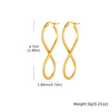 Gold Twisted Infinity Hoop Earrings