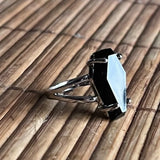 Black Onyx Coffin Ring