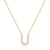 Zircon Letter Choker Necklace