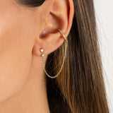 Sienna Chain Tassel Stud Earring