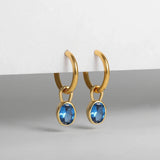 Multicolour Oval Zircon Crystal Hoops