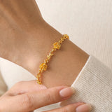 Gold Rose Vine Chain Bracelet