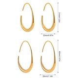 Oval Hook Drop Earrings