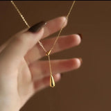 Double Waterdrop Y-Necklace