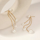 Luxury Pearl Tassel Dangle Earrings