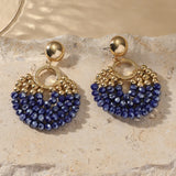 Layered Beaded Drop Earrings