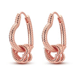 Sterling Silver Charm Hoop Earrings