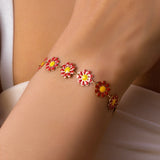 Daisy Beaded Bracelet