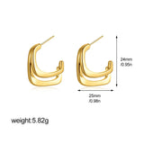 Two-Tone Bilayer Geometric Stud Earrings